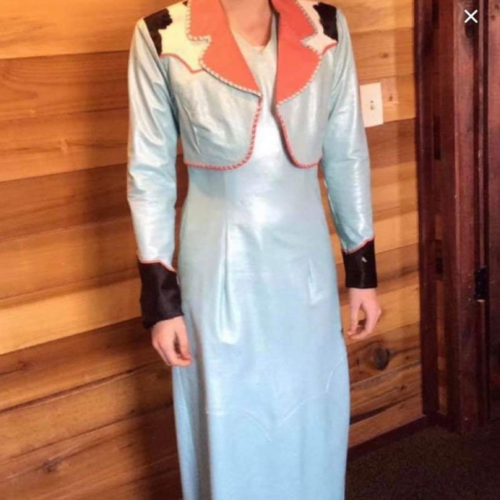 Lamb skin rodeo queen dress